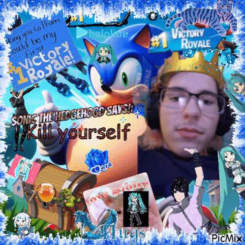 a collage of images including sonic the hedgehog