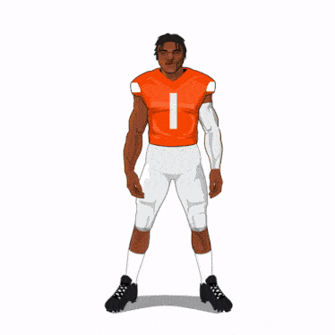 a football player with the number 1 on his shirt
