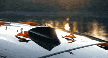 a car antenna is sitting on the roof of a vehicle