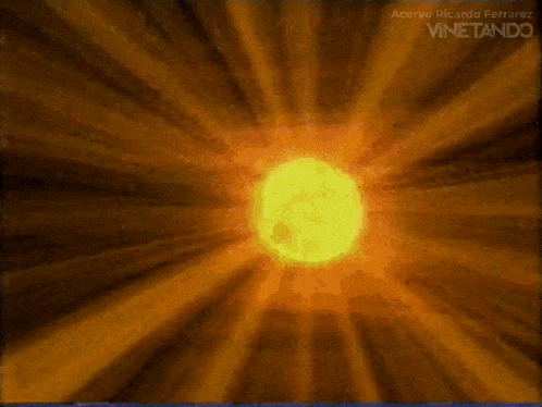 a painting of a sun with the words acervo ricardo ferrarez written below it
