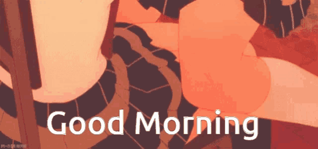 a picture of a girl says good morning