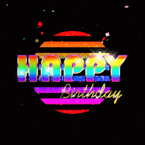 Multicolor Happy Birthday Rainbow GIF - Multicolor Happy Birthday Rainbow Confetti GIFs