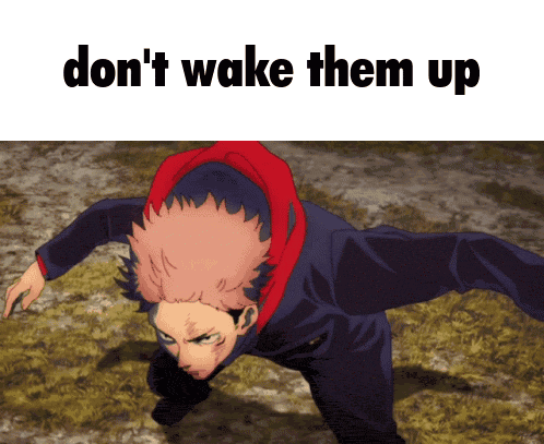a picture of a man with the words " don 't wake them up " on the bottom