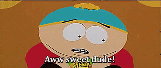 a group of south park characters are sitting on a couch and one of them is reading a book and says yes