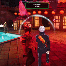 a video game screen shows a man holding a skewer and the time is 2:23