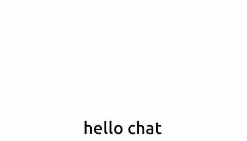 a purple and yellow cartoon character with the words hello chat on the bottom