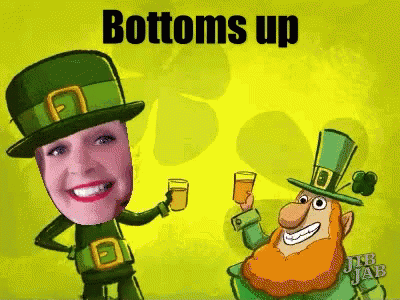Bottoms Up St Patricks Day GIF - Bottoms Up St Patricks Day Cheers GIFs