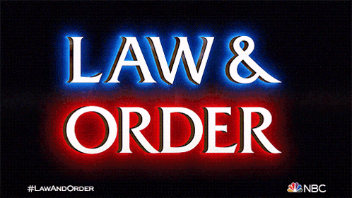 a poster that says law and order on it