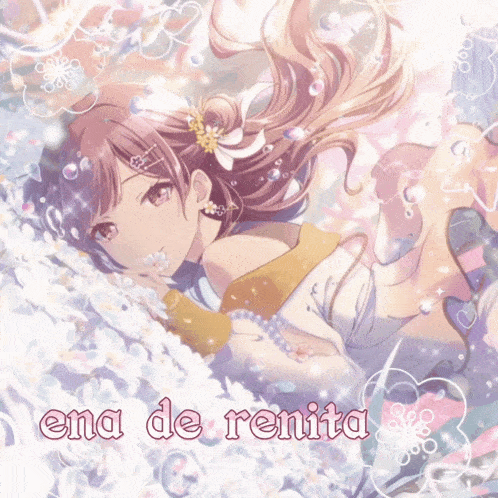 a picture of a girl with the name ena de renita written on it