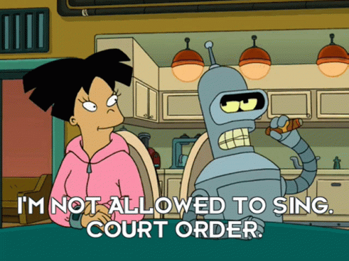 Futurama Not Allowed GIF - Futurama Not Allowed Not Allowed To Sing GIFs