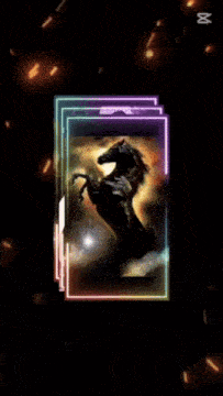 three images of horses and a woman with the letter m on the bottom