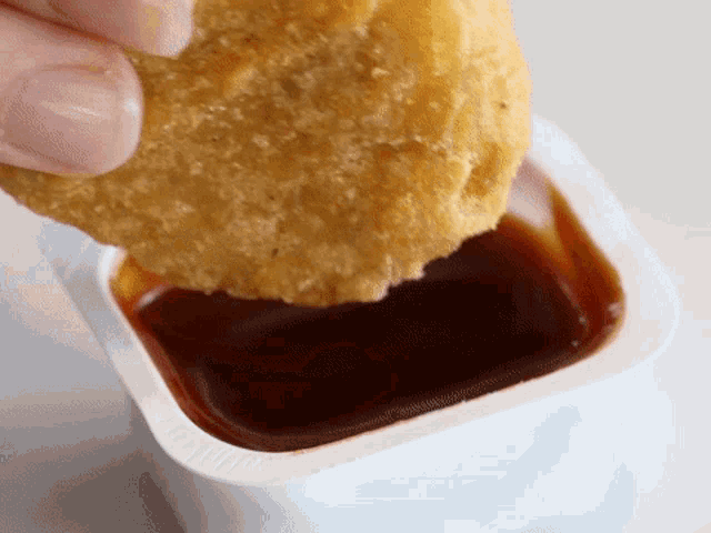 Chicken Nugget Dip GIF - Chicken Nugget Dip Food GIFs