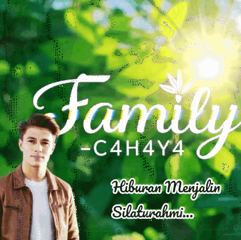a man is standing in front of a green background with the words family c4h4y4 on it