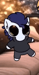 a drawing of a pony wearing sunglasses and a sweater