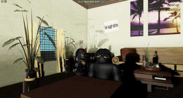 a room with a sign that says i 've laugh robot on it