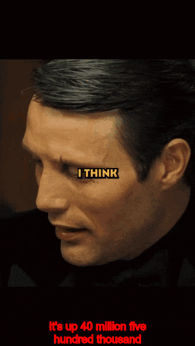 a close up of a man 's face with the words " on that one " above him