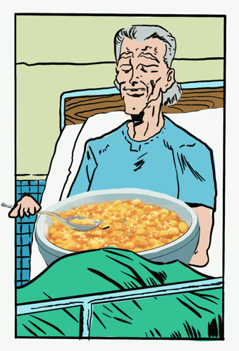 Granny Eatting Soup GIF - Granny Eatting Soup Hospital Bed GIFs