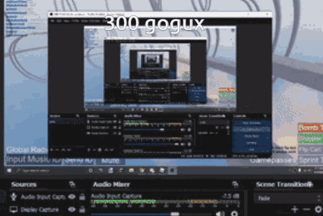 a computer screen with the words " 300 gogoux " on it