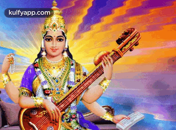 Goddess Saraswati.Gif GIF - Goddess Saraswati Goddesssaraswathi Unnai Aasirvathikkiren GIFs