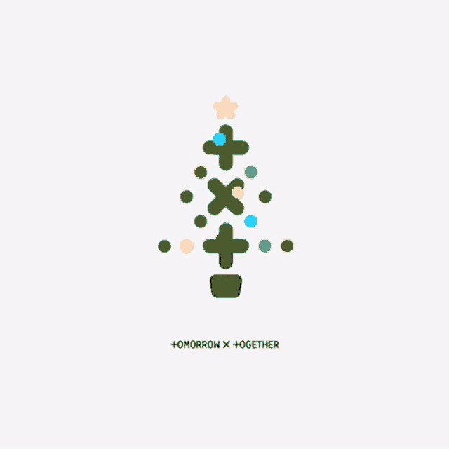 an illustration of a christmas tree made out of numbers