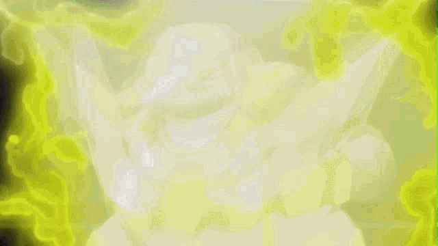a drawing of a robot with a yellow light coming out of it