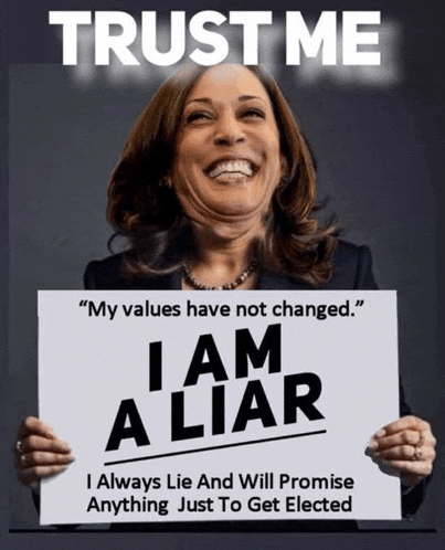 a woman holding a sign that says " trust me " and " i am a liar "
