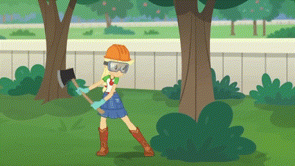 a cartoon girl wearing a hard hat and goggles is holding a shovel .