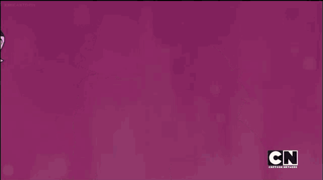 two cartoon characters shaking hands on a purple background with cn on the bottom