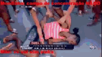 a pixelated image of a woman laying on the ground