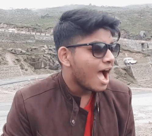 Anubhav Roy Shocked GIF - Anubhav Roy Shocked Sunglasses GIFs