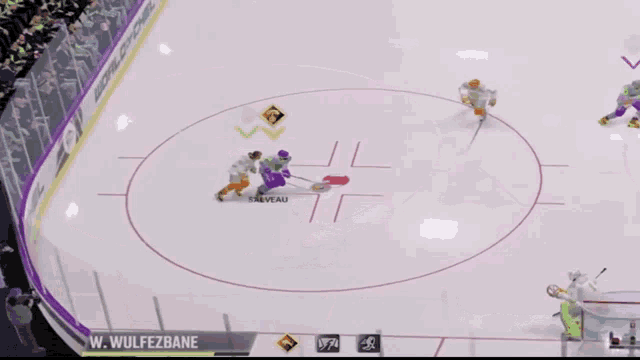 a hockey game is being played and the name w.wulfezbane is visible