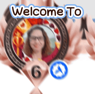 a welcome to sign with a picture of a woman in the middle