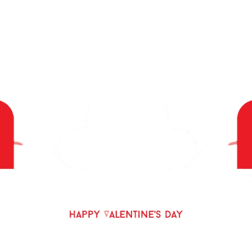 a happy valentine 's day greeting card with two hearts and hearts coming out of them