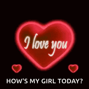a red heart with the words `` i love you `` written on it .