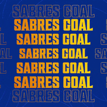 a hockey player wearing a blue jersey with the word goal behind him