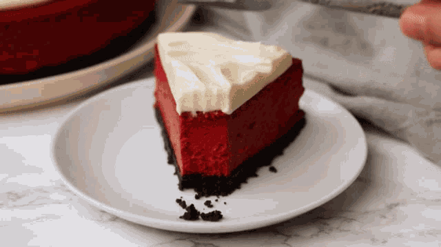 Red Velvet Cheesecake Cheesecake GIF - Red Velvet Cheesecake Cake Cheesecake GIFs
