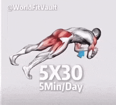 a man is doing a stretching exercise called 5x30