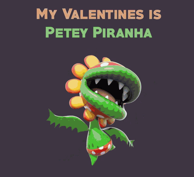a valentine 's day card with bowser from super mario