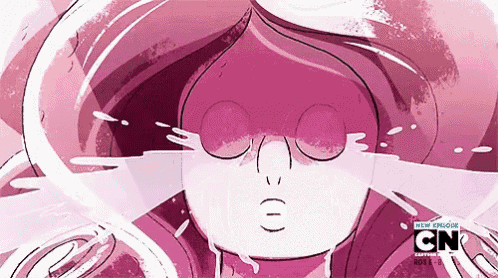 a cartoon of a girl with pink hair and a cn logo on the bottom