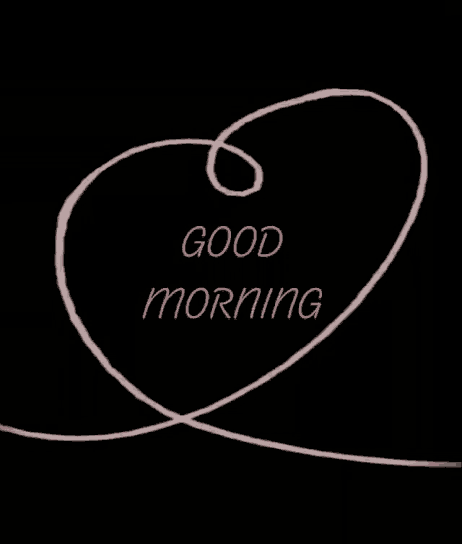 a drawing of a heart with the words good morning written on it