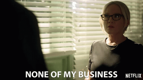 None Of My Business Rachael Harris GIF - None Of My Business Rachael Harris Linda Martin GIFs