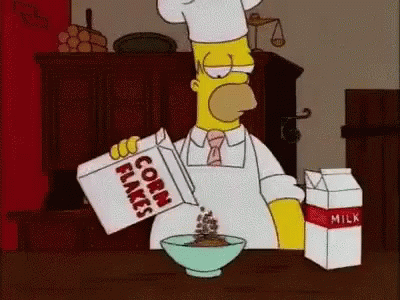 Homer Simpson Corn Flakes GIF - Homer Simpson Corn Flakes Cooking GIFs