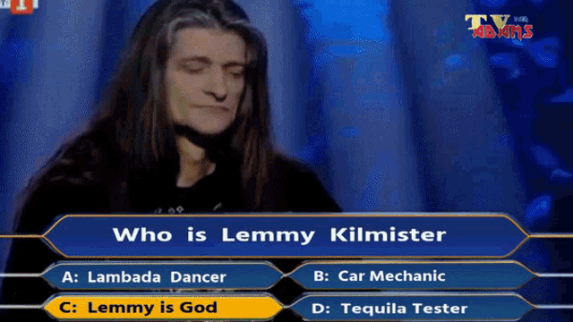 Who Wants To Be A Millionaire Lemmy GIF - Who Wants To Be A Millionaire Lemmy Lemmy Is God GIFs