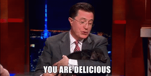 Aww GIF - Stephen Colbert You Are Delicious Pig GIFs