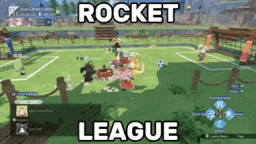 a rocket league game is being played in asia open lobby
