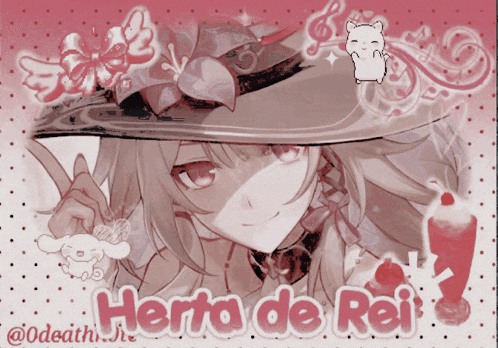 a picture of herta de rei with a hat on