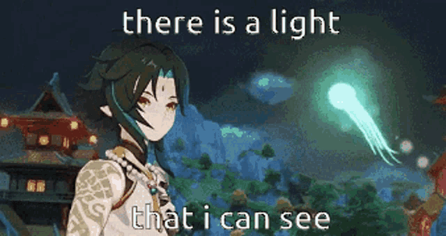 a pixel art of a person standing in front of a light that i can see .