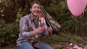 A Celebration Of Love GIF - Parks And Recreations Chris Patt Yay GIFs