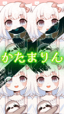 a picture of a girl with a cat ears and a sloth with chinese writing