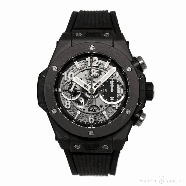 a silver and black rolex watch with the number 4 on the face